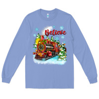 Colony Blue christmas polar express believe Long Sleeve Tee - Zillion Design Studio