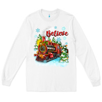 White christmas polar express believe Long Sleeve Tee - Zillion Design Studio