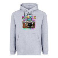 I Shoot People Tie Dye Gemstone Vintage Camera Heavyweight Hoodie | Teevron