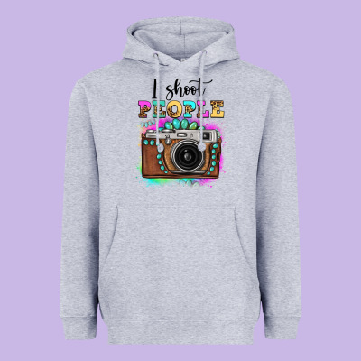 I Shoot People Tie Dye Gemstone Vintage Camera Heavyweight Hoodie Designed By Fadigitalartstudio