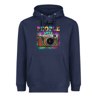 Navy i shoot people tie dye gemstone vintage camera Heavyweight Hoodie - FaDigitalArtStudio