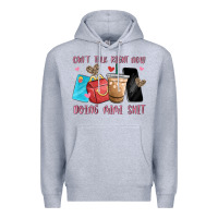 Heather Grey can't talk right now doing mimi shit Premium Hoodie - MaliasSmallBusiness