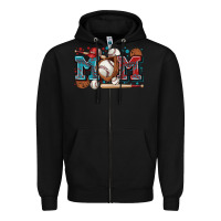 Black mom baseball Zipper Hoodie - Zillion Design Studio