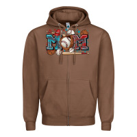 Chestnut mom baseball Zipper Hoodie - Zillion Design Studio