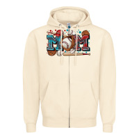 Sandshell mom baseball Zipper Hoodie - Zillion Design Studio