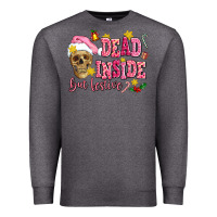Charcoal Heather dead inside but festive Premium Sweatshirt - AdoDesignShop