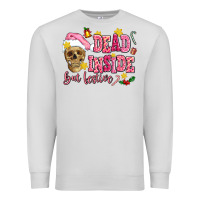 Dove Grey dead inside but festive Premium Sweatshirt - AdoDesignShop