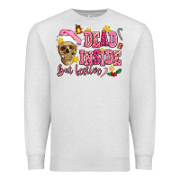 Oatmeal Heather dead inside but festive Premium Sweatshirt - AdoDesignShop