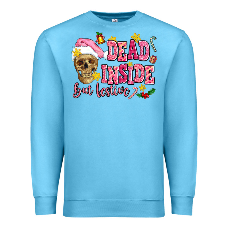Dead Inside But Festive Premium Sweatshirt by AdoDesignShop | Teevron
