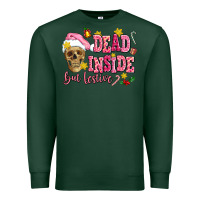 Sports Green dead inside but festive Premium Sweatshirt - AdoDesignShop