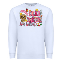 White dead inside but festive Premium Sweatshirt - AdoDesignShop