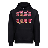 Black custom name valentine's day school pencils Urban Hoodie - MaliasSmallBusiness