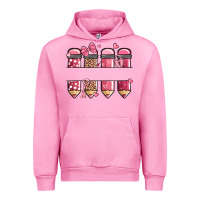 Fuchsia Pink custom name valentine's day school pencils Urban Hoodie - MaliasSmallBusiness