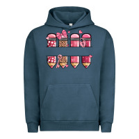 Pigment Midnight Navy custom name valentine's day school pencils Urban Hoodie - MaliasSmallBusiness