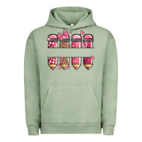 Pigment Oil Green custom name valentine's day school pencils Urban Hoodie - MaliasSmallBusiness