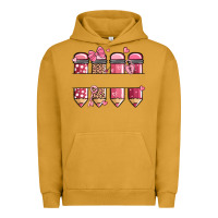 Pigment Peanut Butter custom name valentine's day school pencils Urban Hoodie - MaliasSmallBusiness