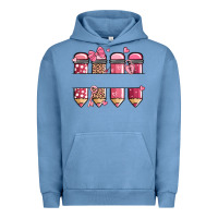 Pigment Pebble Blue custom name valentine's day school pencils Urban Hoodie - MaliasSmallBusiness