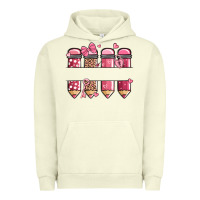 Pigment Pistachio custom name valentine's day school pencils Urban Hoodie - MaliasSmallBusiness