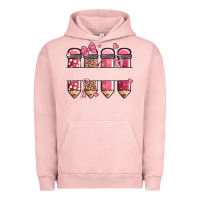 Pigment Salmon custom name valentine's day school pencils Urban Hoodie - MaliasSmallBusiness