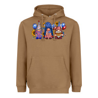 Toasted Coconut america gnomes Heavyweight Hoodie - RacoonDesign