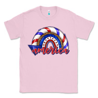 Bubblegum Pink America rainbow Classic Tee - texasbilliewilder