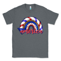 Charcoal Heather America rainbow Classic Tee - texasbilliewilder