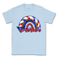 Dusty Blue America rainbow Classic Tee - texasbilliewilder
