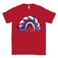 Red America rainbow Classic Tee - texasbilliewilder