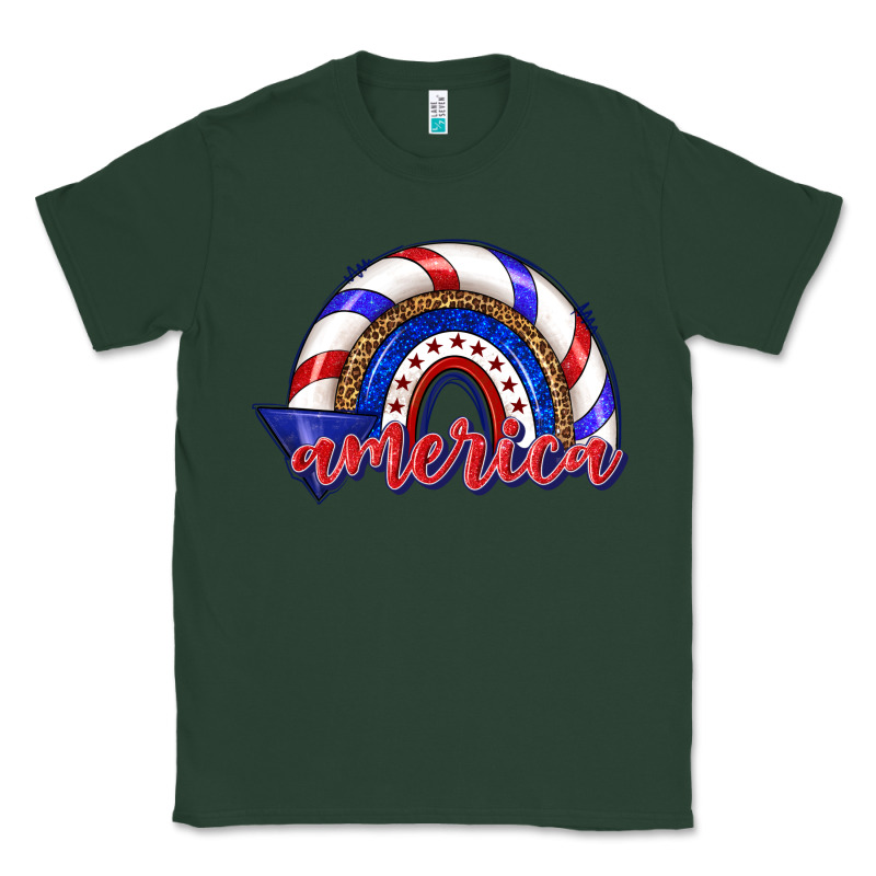 America Rainbow Classic Tee by texasbilliewilder | Teevron