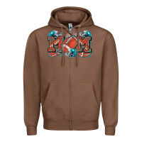 Chestnut mom american football Zipper Hoodie - Zillion Design Studio