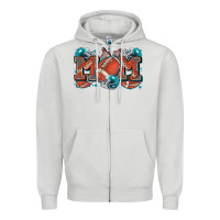 Dove Grey mom american football Zipper Hoodie - Zillion Design Studio