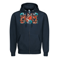 Navy mom american football Zipper Hoodie - Zillion Design Studio