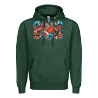 Sports Green mom american football Zipper Hoodie - Zillion Design Studio
