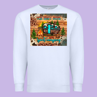 The Best Days Are Spent Camping Premium Sweatshirt Designed By Jahusdesignshop