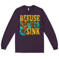 Plum refuse to sink western Long Sleeve Tee - texasbilliewilder