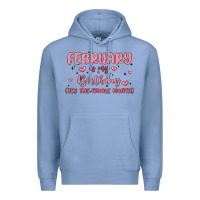 Colony Blue february is my birthday yes the whole month malia Premium Hoodie - MaliasSmallBusiness