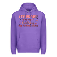 Purple february is my birthday yes the whole month malia Premium Hoodie - MaliasSmallBusiness