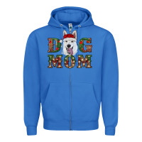 True Royal christmas  white shepherd dog mom Zipper Hoodie - RanaPortraitStore