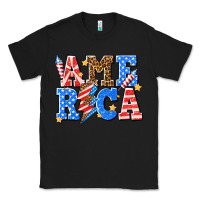 Black America with lightning bolt Classic Tee - texasbilliewilder