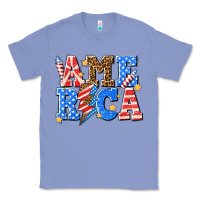 Colony Blue America with lightning bolt Classic Tee - texasbilliewilder