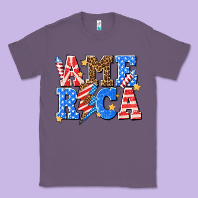 Classic Tee America with lightning bolt