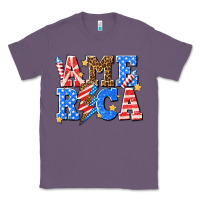 Lavender America with lightning bolt Classic Tee - texasbilliewilder