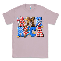 Lilac America with lightning bolt Classic Tee - texasbilliewilder