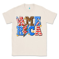 Natural America with lightning bolt Classic Tee - texasbilliewilder