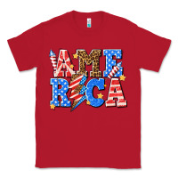 Red America with lightning bolt Classic Tee - texasbilliewilder