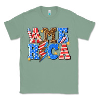 Sage America with lightning bolt Classic Tee - texasbilliewilder