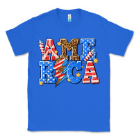 True Royal America with lightning bolt Classic Tee - texasbilliewilder