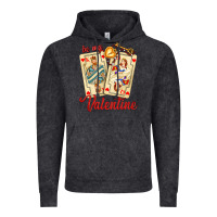Vintage Black be my valentine with playing cards and key Vintage Hoodie - AdoDesignShop