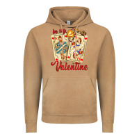 Vintage Camel be my valentine with playing cards and key Vintage Hoodie - AdoDesignShop
