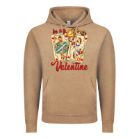 Vintage Coffee be my valentine with playing cards and key Vintage Hoodie - AdoDesignShop